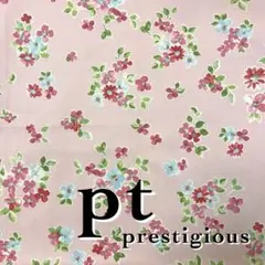 イギリス プレステージアス ピンク花柄オックス生地