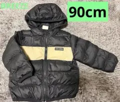 BREEZE フード付き 中綿ジャンパー90cm 黒/ベージュ
