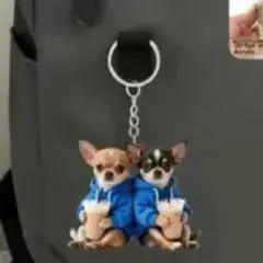 チワワ アクリル キーホルダー バッグチャーム