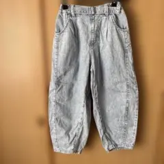 【GU】デニム　バレルレッグジーンズ　120サイズ　キッズ