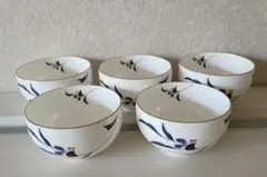 ボーンチャイナ 湯のみ ５客セット