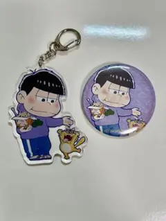 おそ松さん 一松 アクリルキーホルダー アクキー 缶バッジ