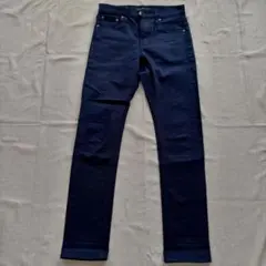 ユニクロ ＋Jセルビッジストレートジーンズ 紺