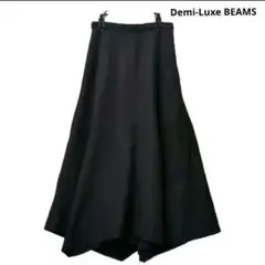 Demi-Luxe BEAMS/アシンメトリーフレアスカート/ロング丈/黒のサムネイル