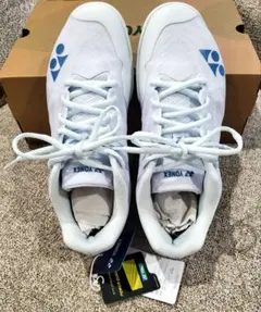 YONEX 25.5 エアラスZメン ホワイトブルー バドミントンシューズ