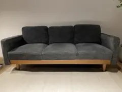 B-company シュリンプ 3人掛けソファ ネイビー