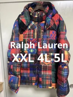 XXL POLO ラルフローレン ダウンジャケット ネイティブ パッチワーク