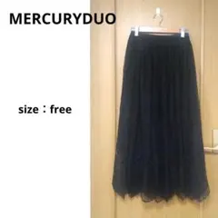 【MERCURYDUO】レース　スカート　ブラック