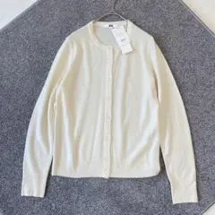 【新品】ユニクロUNIQLO カシミヤ100% クルーネックカーディガン S