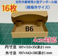 【16枚】B6サイズ ※定形外郵便用小型ダンボール箱（規格外サイズ）のサムネイル