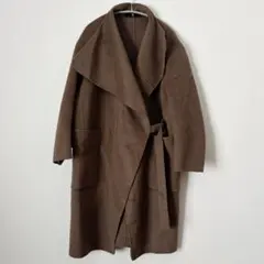 【UNIQLO＋J】　ウール・カシミヤ　ロングコート　Sサイズ　ブラウン
