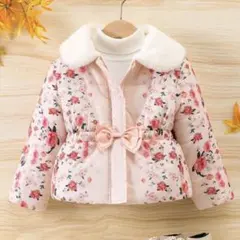 1500円　120cm 花柄ダウンコート