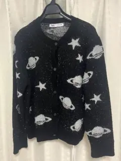 ZARA ギャラクシー柄　ラメニットカーディガンのサムネイル