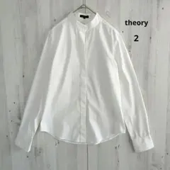 theory セオリー バンドカラー ブラウス比翼