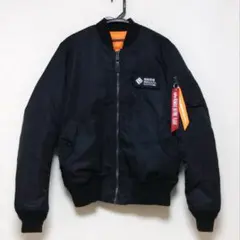 ALPHA×戦闘摂理解析システム #コンパス コラボ MA-1【ブラック★L】