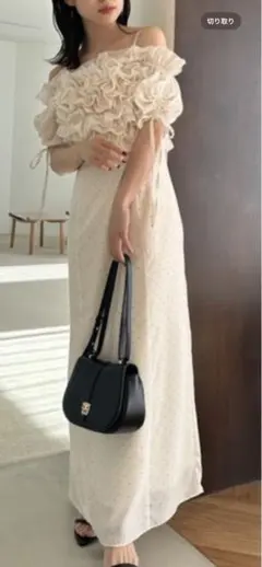 ボリュームラッフルフリルプリントワンピース スナイデル