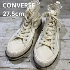 コンバース 27.5cm オフホワイト ハイカット 厚底 キャンバス ハイカット