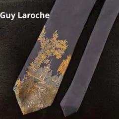 Guy Laroche ギラロッシュ　ダークブルー　ネイビー　紺　シルクネクタイ