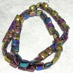 ハンドメイド 素材 ガラスビーズ 1連 カラフル マルチカラー