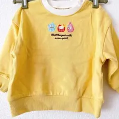 サンリオ キャラクター 刺繍 トレーナー 90サイズ イエロー お正月 だるま