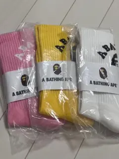 【新品未開封】A BATHING APE ソックス 3足セットのサムネイル