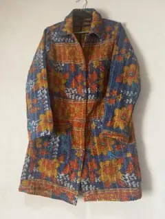 アンティーク調 ハンドメイド 刺し子半纏 パッチワーク ロングコート 七分袖 楽天市場】ロングコート / 公式 CUBE SUGAR チェック パッチ