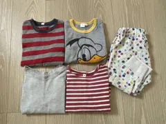 キッズ 長袖 トップス 4枚セット ズボン　まとめ売り 80