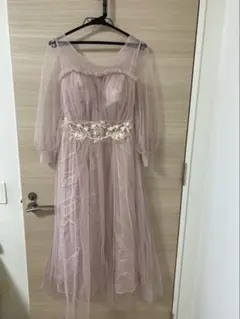 薄いピンク シースルー ドレス
