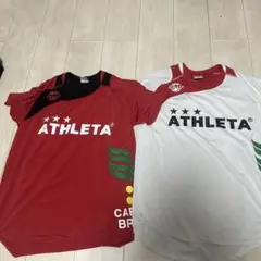 ATHLETA サッカーウェア 2枚セット 赤 白 サイズＳ