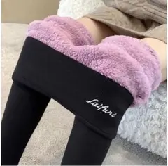 裏起毛　レギンス　スパッツ　極暖　ボア　モコモコ　レディース　ブラック
