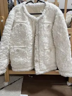 ホワイト ジャケット 4ポケット