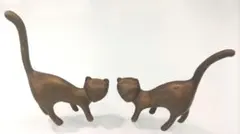 ネコの置物オブジェ2つセット☆ペアリングホルダー猫ねこのサムネイル
