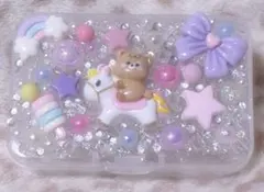 パステルゆめ可愛いキラキラデコ小物ケース　小物入れ　　平成女児