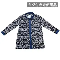 ★総柄 レースシャツ シースルーシャツ タグ付き未使用品★