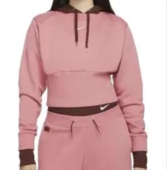 NIKE バイカラークロップドパーカー　フーディ