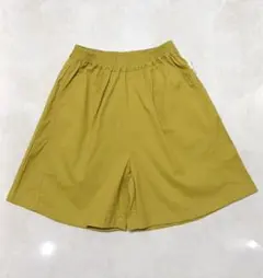マスタード ハーフパンツ ゴムウエスト