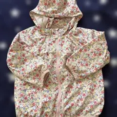 女の子　110センチ　花柄　薄手ウインドブレーカー　ジャンパー　アウター