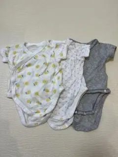 ベビー肌着 コットンメッシュボディスーツ　前開き　60cm ユニクロ　3枚セット