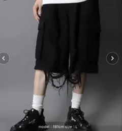 SITRY ブラック カーゴショーツ Lサイズ