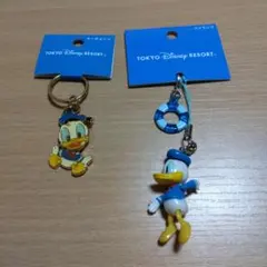 東京ディズニーリゾート ドナルドダック キーチェーン・ストラップセット