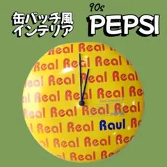 サッカー　平成　PEPSI インテリア　缶バッチ風のサムネイル