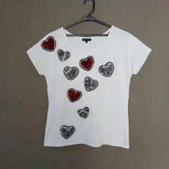 LÉO GUY ハート柄 半袖Tシャツ TSJ 82