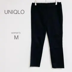 【ユニクロ】テーパードパンツ【M】黒 ウエストゴム 楽ちん 細見え きれいめ