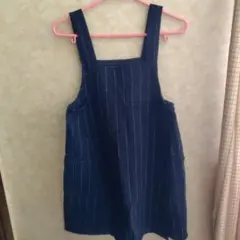 TWO PLUS ネイビー ストライプエプロン