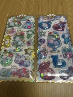 ウォーターインシール　ウォーターシール　2セット　ブルー　緑