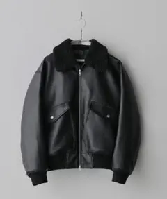 ウィムリドム WYM LIDNM 襟付きボアレザージャケット