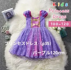 本格的なプリンセスドレス チュールが豪華なワンピース⭐️パープル120cm⭐️