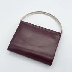 カルティエ　財布　ハンドバッグ　ウォレット　レザー　ボルドー　ゴールド金具