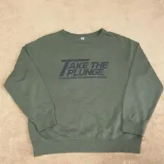 GU TAKE THE PLUNGE トレーナー オリーブグリーン