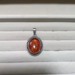 琥珀　インタリオ　ペンダントトップ　化学式